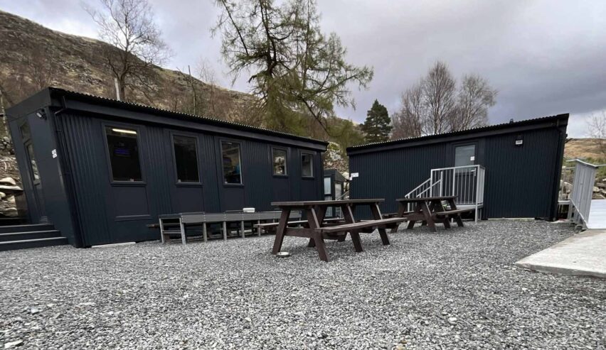 Wriggly tin cafe and Southern Upland Way bunkhouse