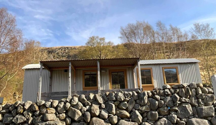 Wriggly tin cafe and Southern Upland Way bunkhouse