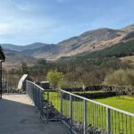 view from Wriggly tin cafe and Southern Upland Way bunkhouse