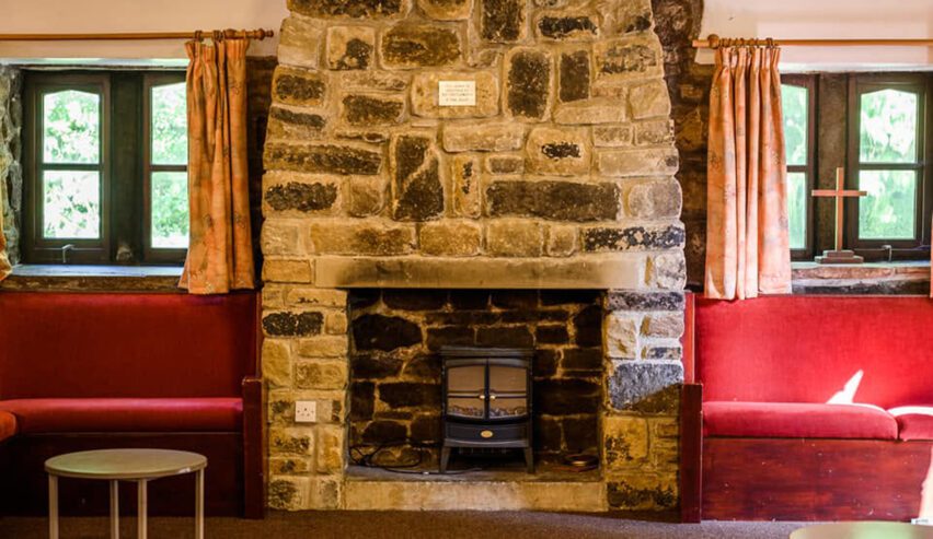 log burner at Scammonden Activity Centre
