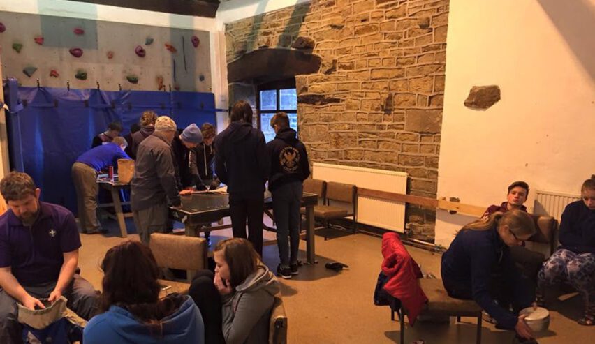 kids in the games room at Scammonden Activity Centre