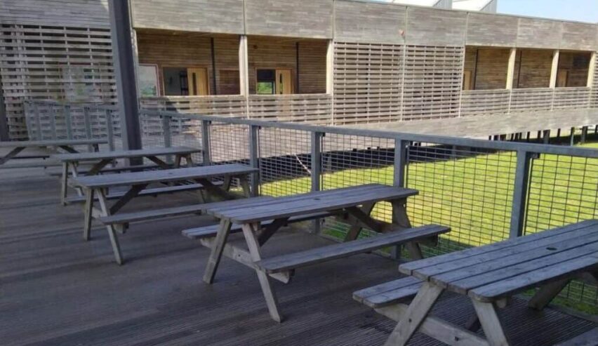 picnic benches at FSC Margam Discovery Centre