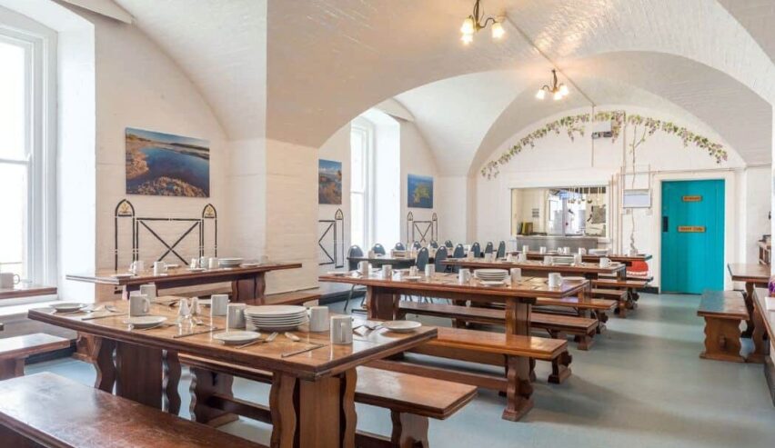 dining room at Dale Fort Field Study centre