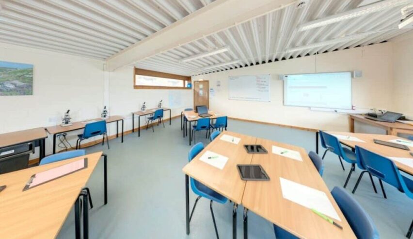 classroom at Dale Fort Field Study centre