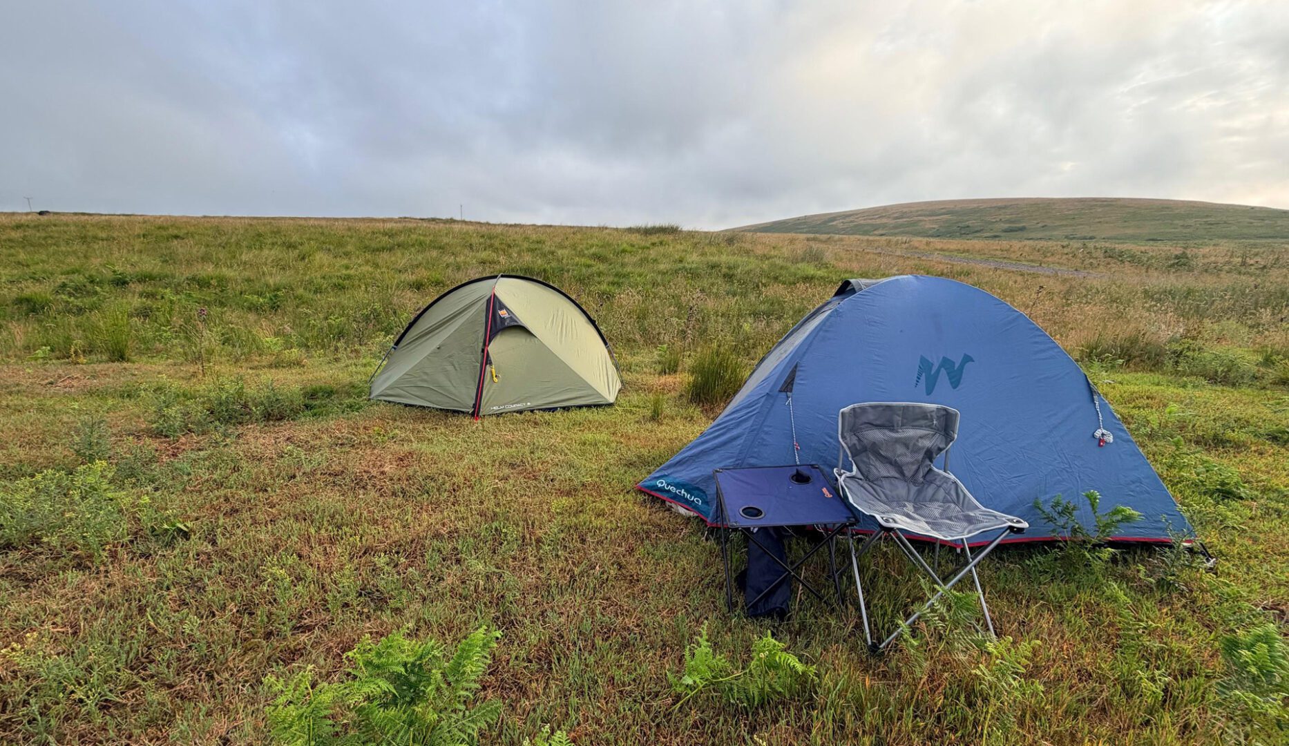 wild camping on northumberland moors