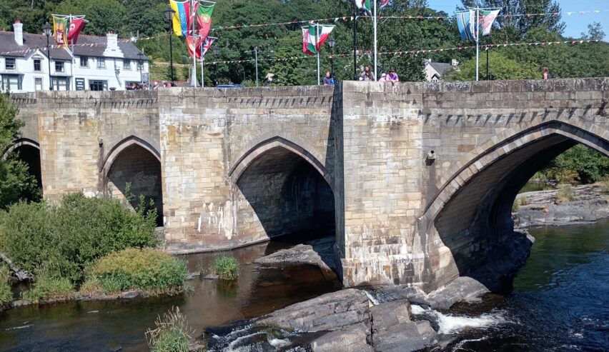 historic bridge in the exciting holiday town of llangollen