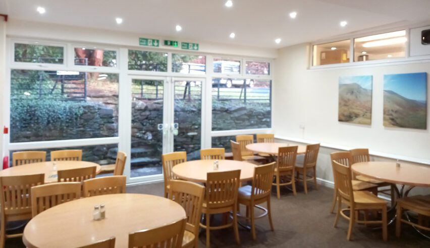 dining room at Rhyd-y-creuau Field Centre