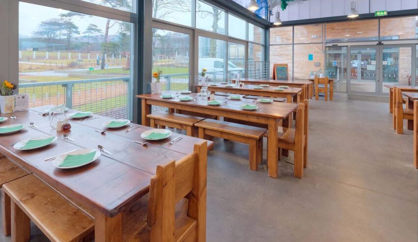 dining tables at Margam Discovery Centre