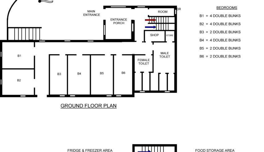 floor plan of Scammonden Activity Centre