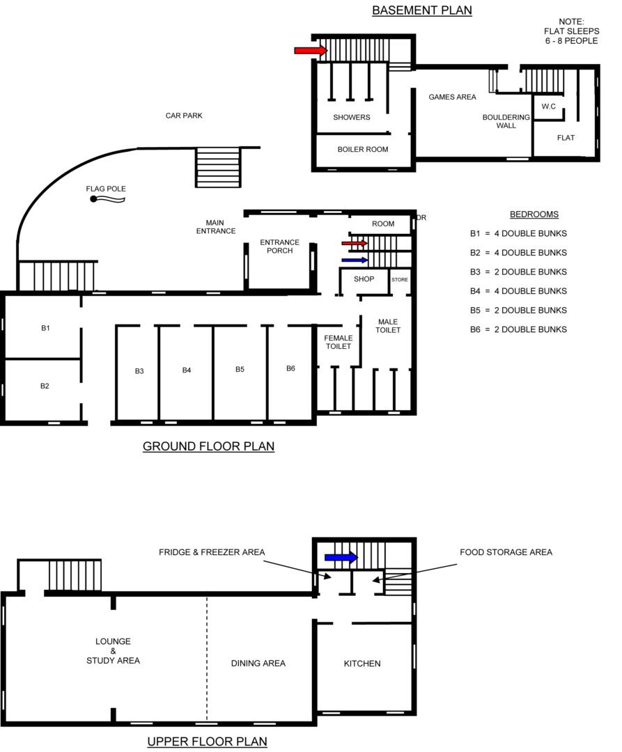 floor plan of Scammonden Activity Centre
