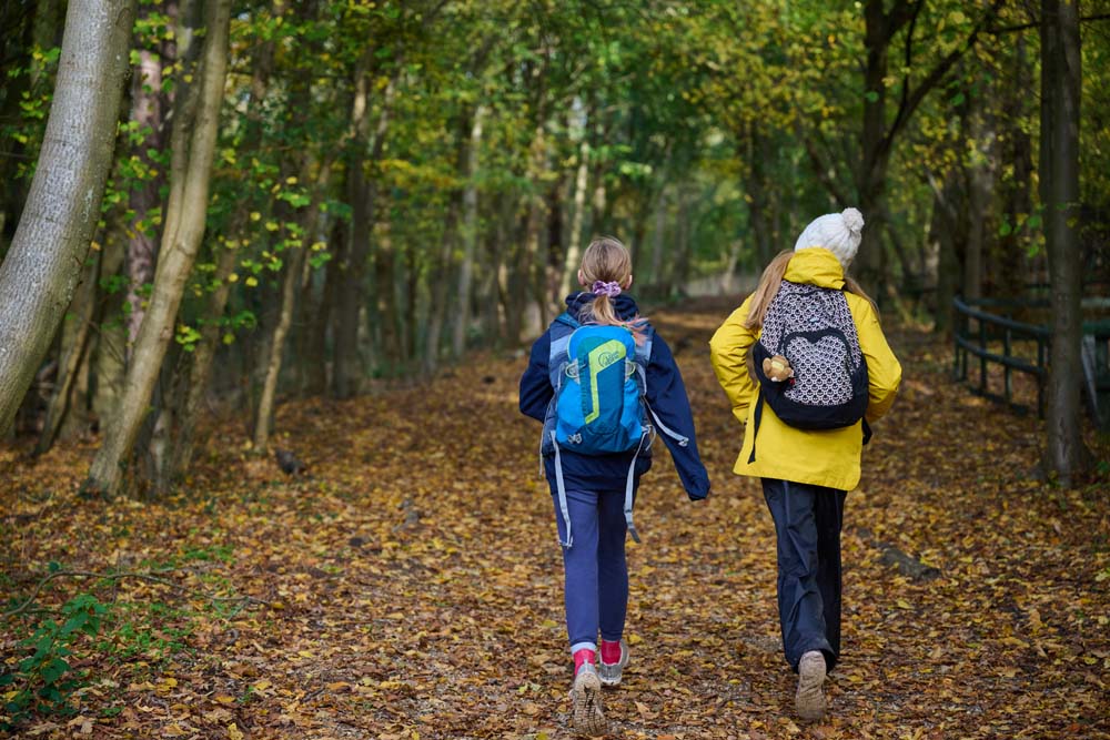 two scouts hiking