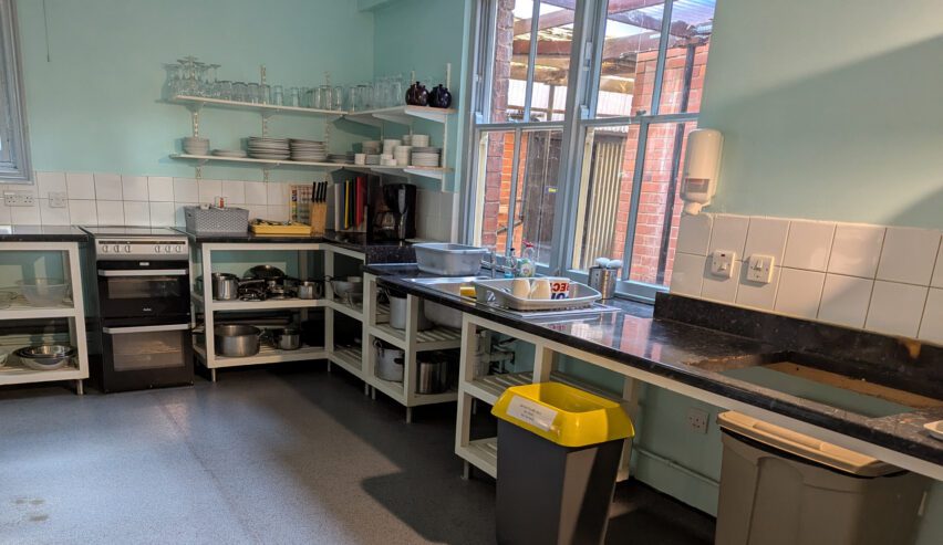kitchen at Kington accommodation hostel previously YHA Kington or Kington Youth Hostel