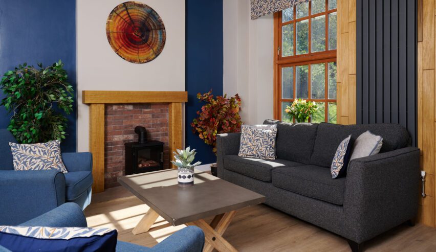 log burner at cote ghyll mill B&B