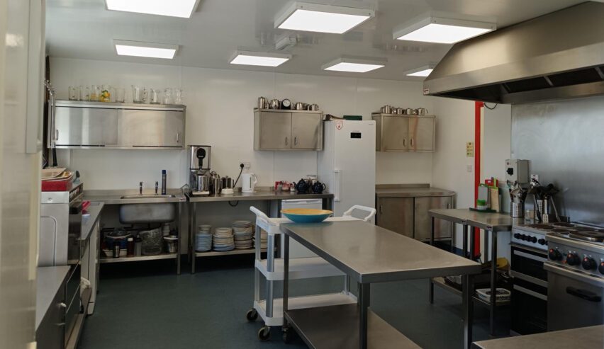 kitchen at Rhossili hall bunkhouse