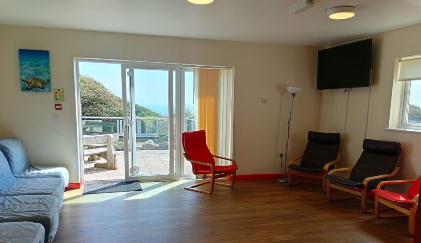 lounge at Rhossili hall bunkhouse