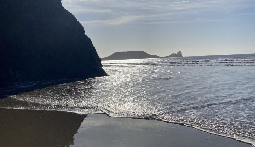 beach and cliffs