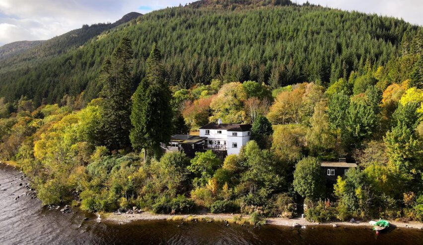 overhead view of Lochside Hostel