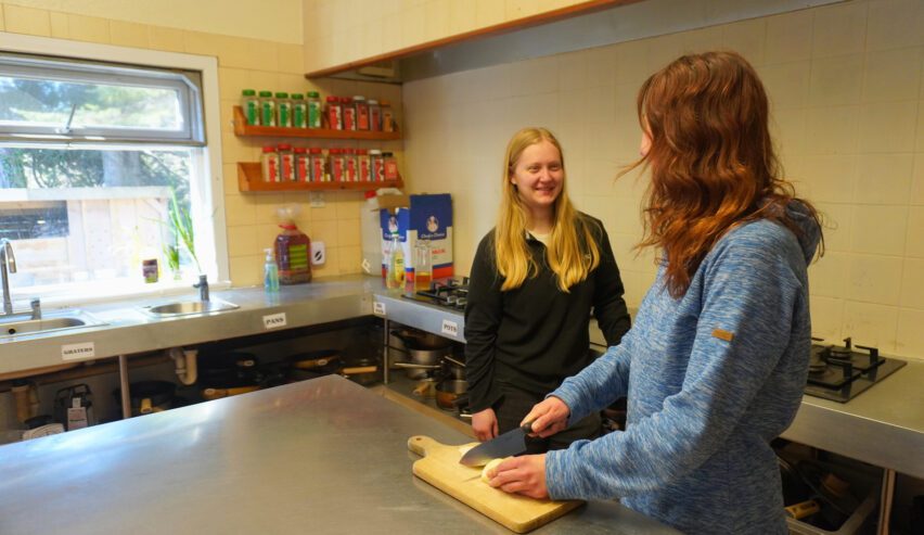 kitchen at Lochside Hostel