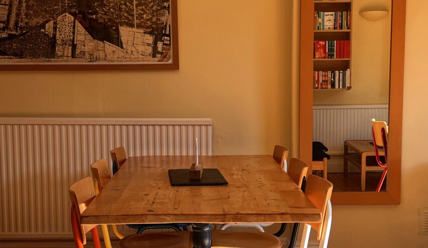 table at Kettlewell Hostel