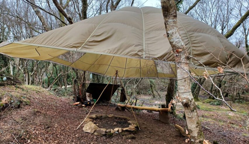 shelter at Dartmoor Activity Centre