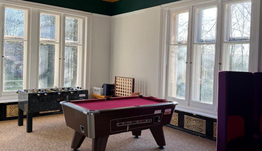games room at haworth youth hostel